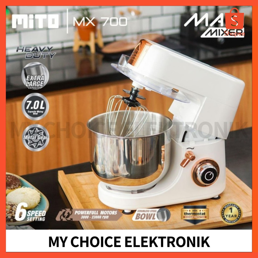 MITO Mixer Maxi MX-700 White Pearl 7 Liter