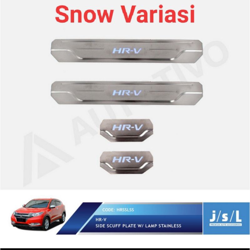 Honda HRV sillplate samping stainless lampu Side scuff plate with lamp JSL