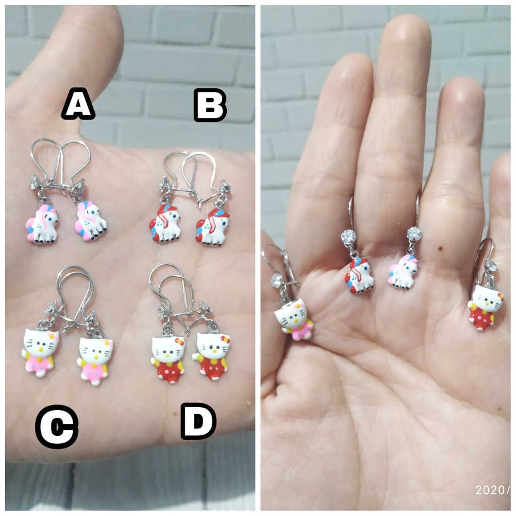 ANTING ANAK HK &amp; KUDA PONY PERAK ASLI S925