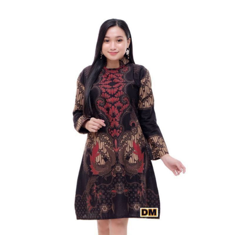 BAJU TUNIK CEWEK BATIK PEKALONGAN JUMBO SIZE M L XL XXL ATASAN BATIK WANITA