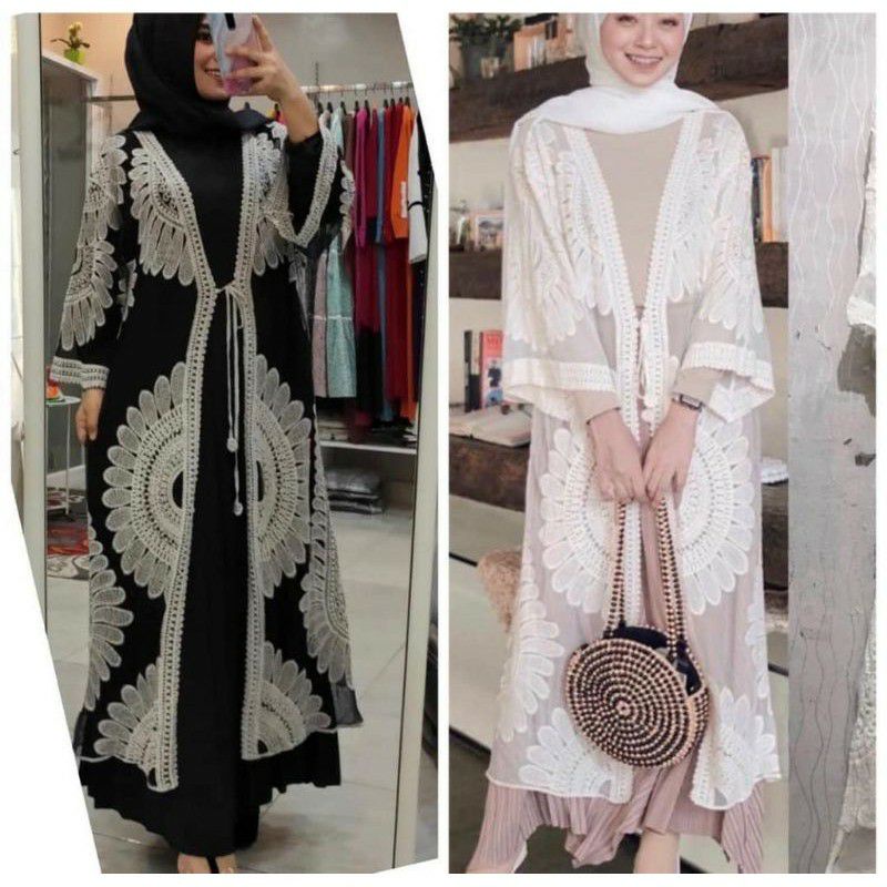 Cardigan outer bohemian bunga matahari BKK import
