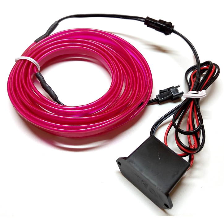 Seametal Lampu Interior Mobil LED Neon 3 Meter + 12V Inverter Red