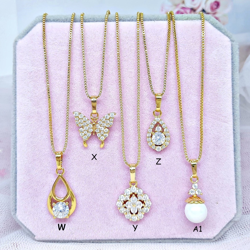 Kalung Xuping Wanita Batu Ungu Kupu RINN Jewelry - BN202