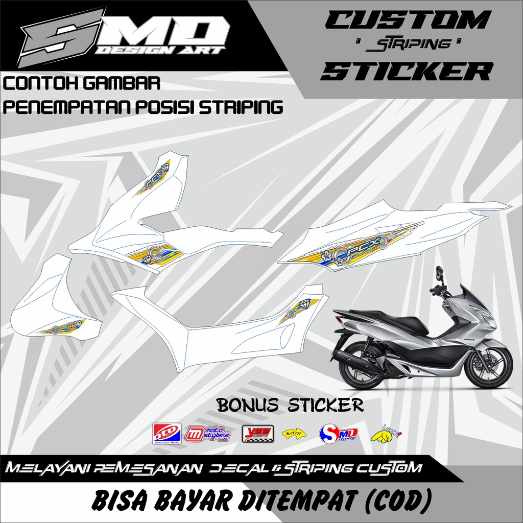 STRIPING VARIASI HONDA PCX NEW 160 THAILOOK RACING