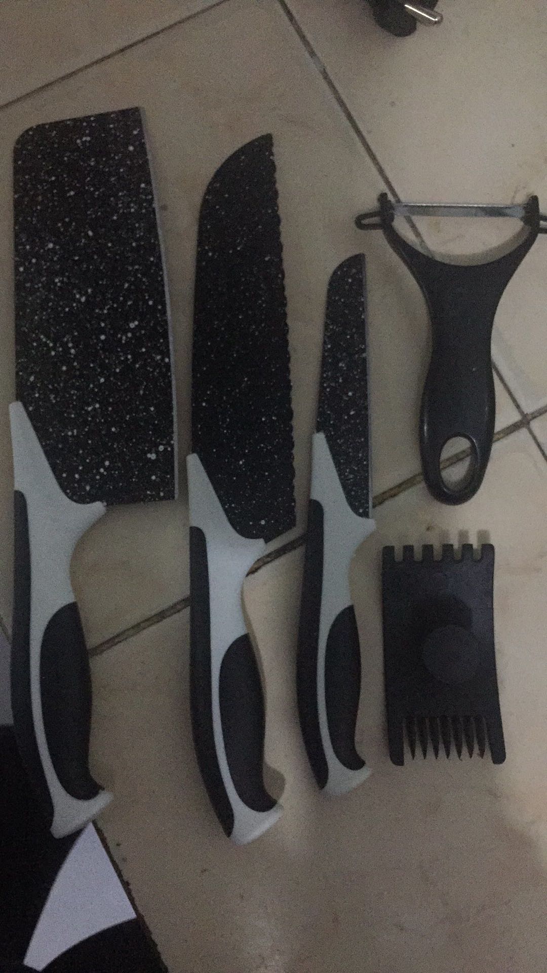 [sm88] Pisau Set 5 In 1 Keramik J13 / Pisau Set Keramik Dengan Kardus