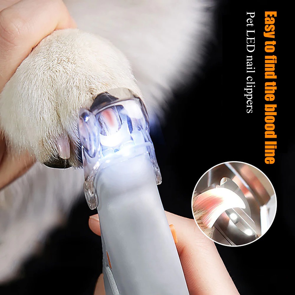 Gunting Kuku Hewan Anjing Kucing Lampu LED Pet Nail Claw Clipper Y333