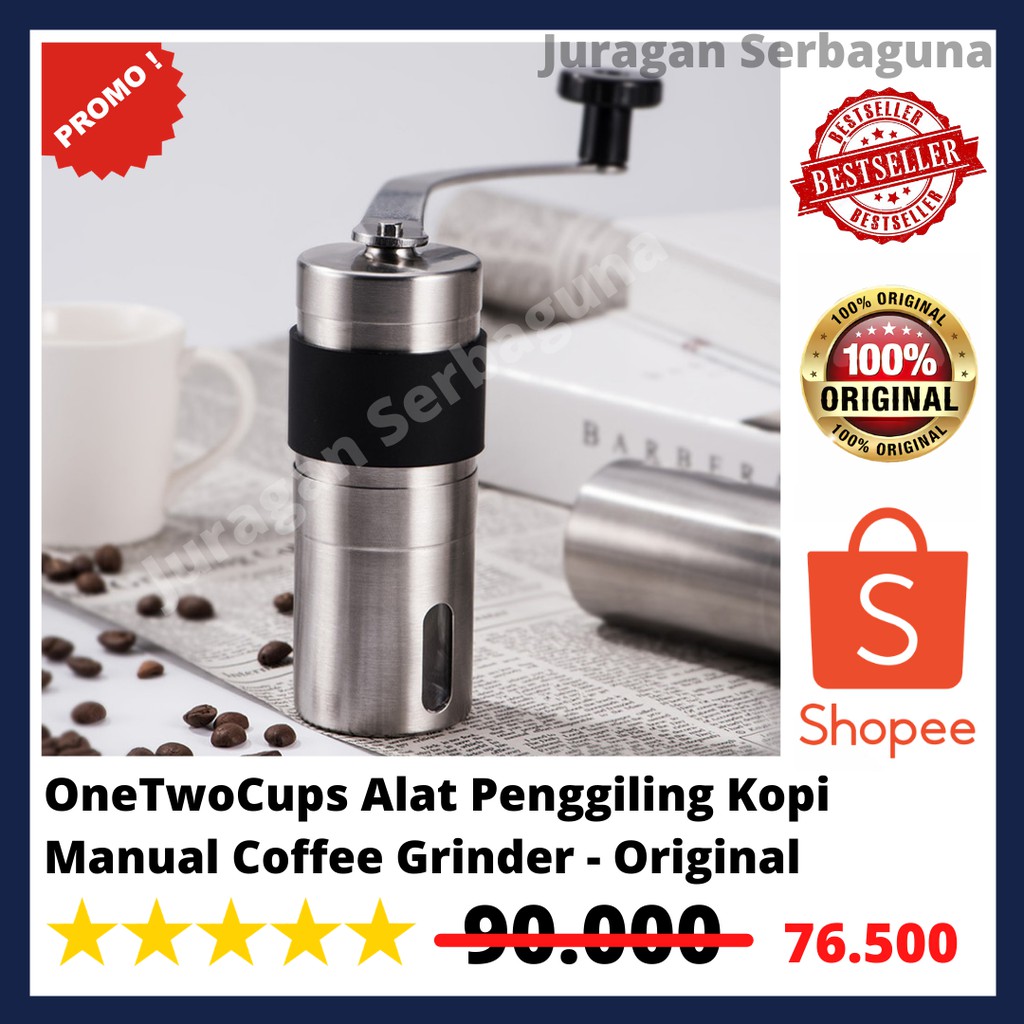 OneTwoCups Alat Penggiling Kopi Manual Coffee Grinder - Original