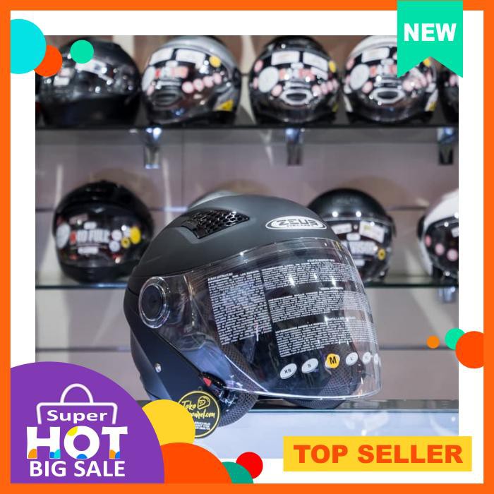 HELM HALF FACE ZEUS ZS 610 MATT BLACK