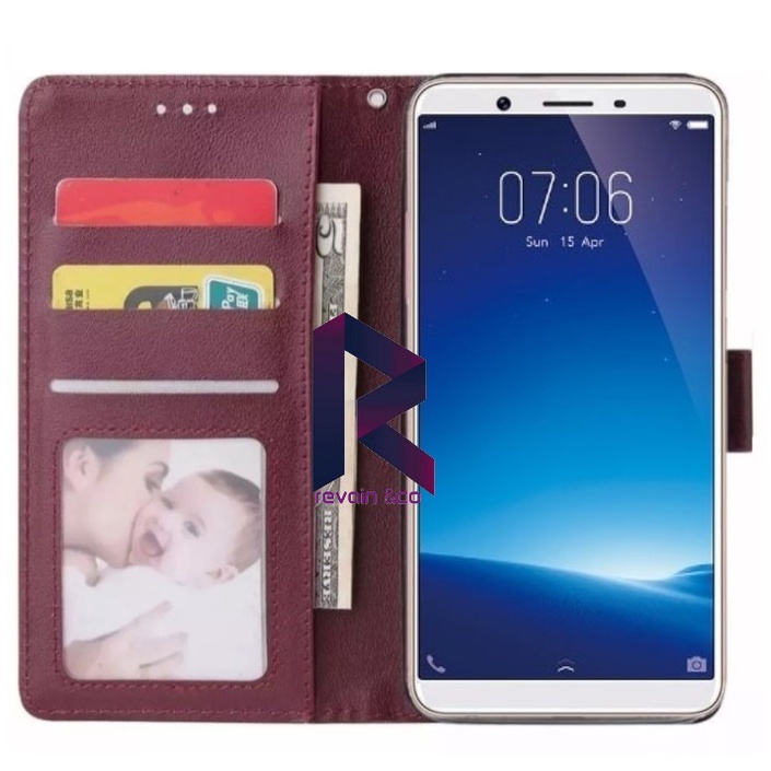 FLIP COVER VIVO Y71 CASING DOMPET FLIP WALLET LEATHER KULIT PREMIUM SARUNG BUKA TUTUP FLIP CASE VIVO Y71