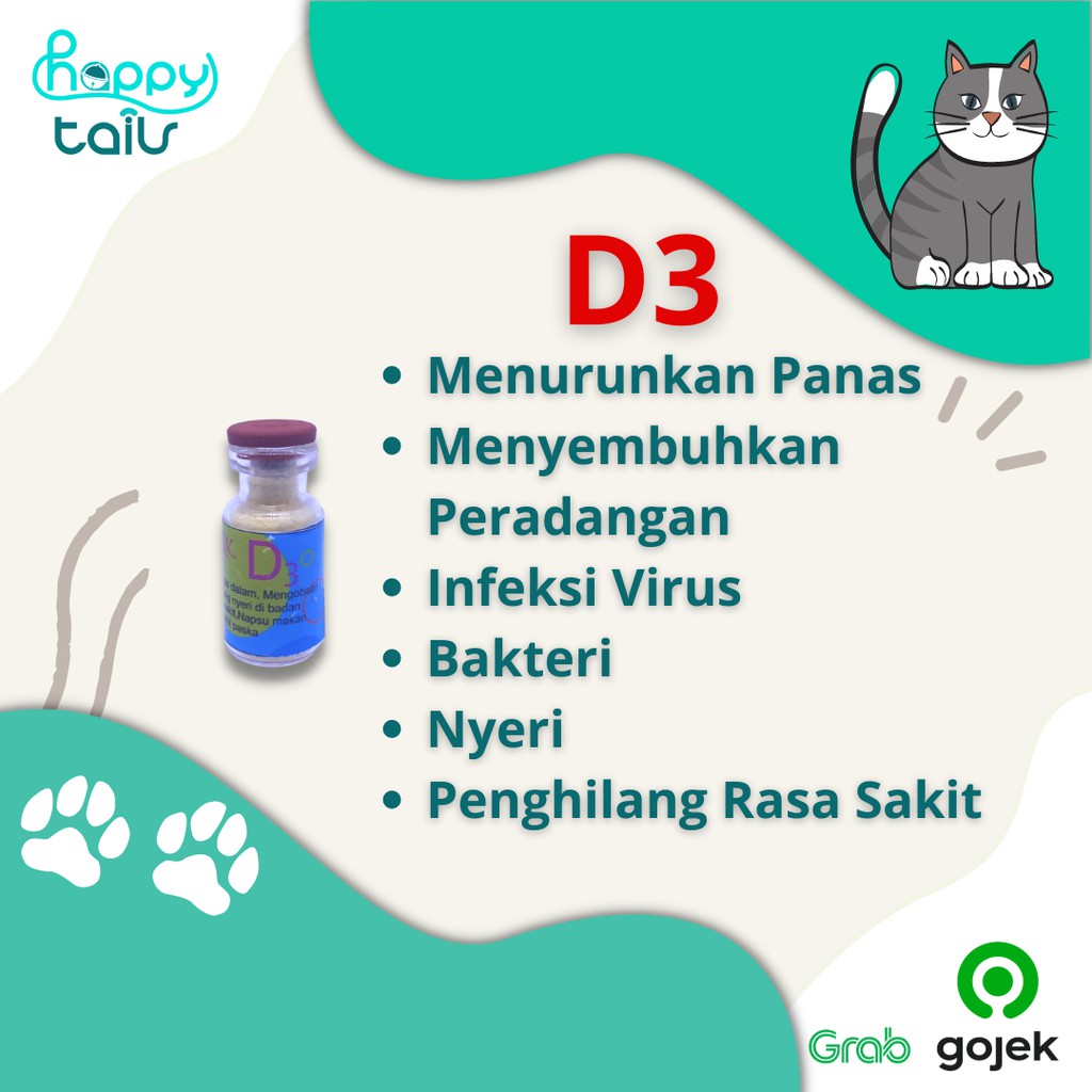 Vitamin D3 Penurun Panas Dan Sakit Saraf Kucing Shopee Indonesia
