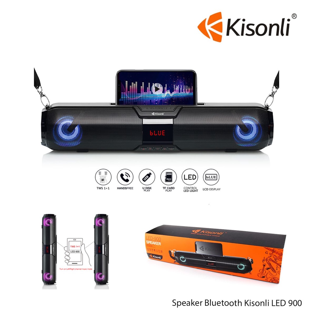 SPEAKER BLUETOOTH KISONLI LED 900