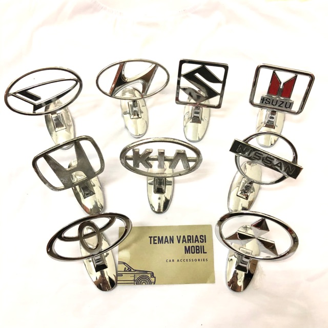 EMBLEM LOGO KAP MESIN MOBIL BERDIRI DAIHATSU HYUNDAI SUZUKI ISUZU HONDA NISSAN  MITSUBISHI