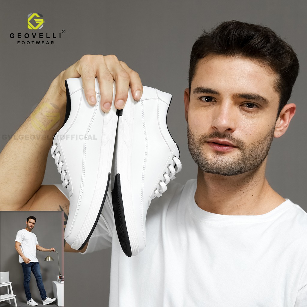 Sepatu Kasual Pria Gvl Geovelli Original Lari Sport Training Running Shoes Sneakers Kulit Asli Murah