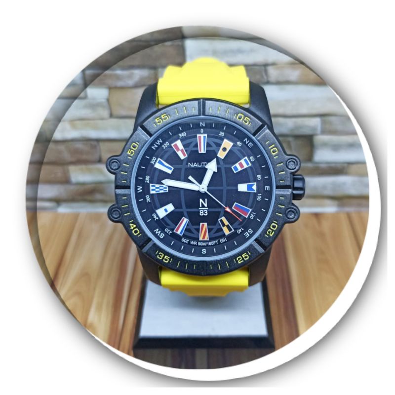 Jam tangan pria NAUTICA NAPGCS004, tali rubber, ORIGINAL, bergaransi resmi internasional.