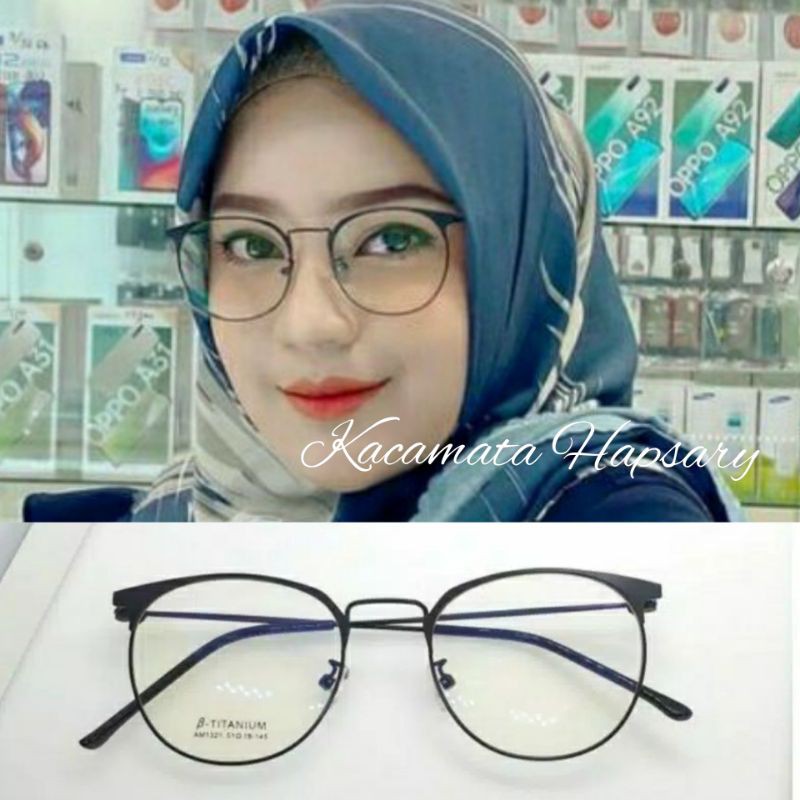 FRAME KACAMATA WANITA TERBARU 1321 | KACAMATA MINUS ANTI RADIASI | KACAMATA ANTI UV PHOTOCROMIC