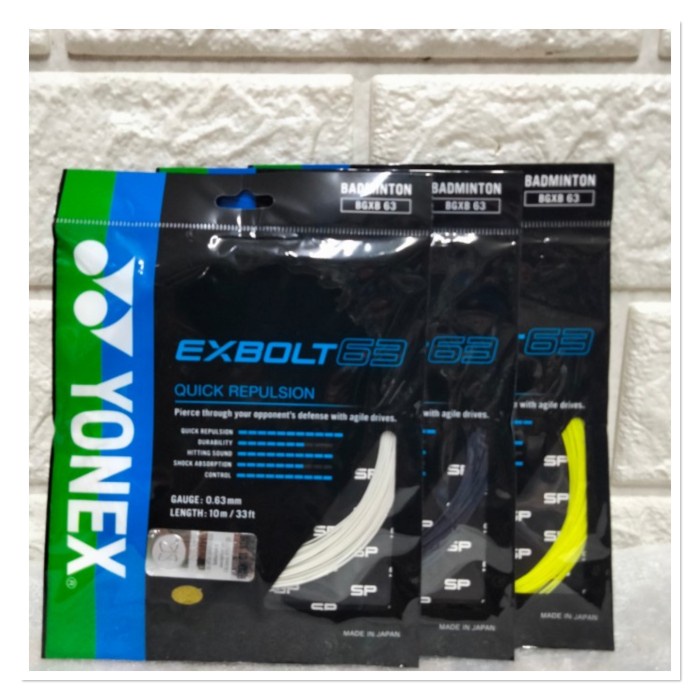 Senar raket Badminton YONEX EXBOLT 63 original - Putih