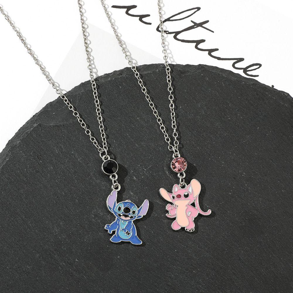 [Elegan] Best Friends Kalung Lucu Sederhana Angel Stitch Gaya Korea Kalung Kartun Kalung Pasangan