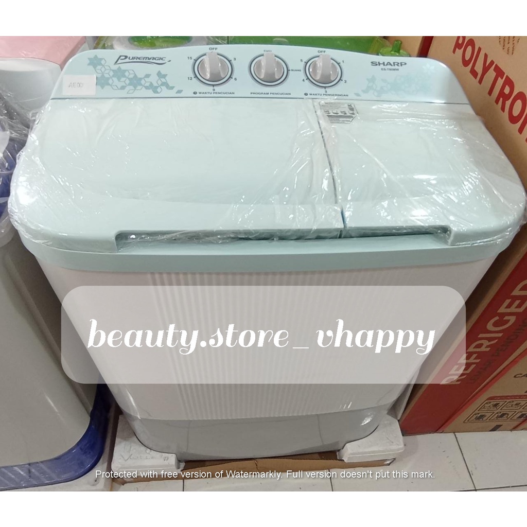 Mesin Cuci 2 Tabung SHARP Est 80 MW 7 Kg Garansi Resmi Khusus Jawabarat Jabodetabek (Kota bandung dan Cimahi Bisa COD)