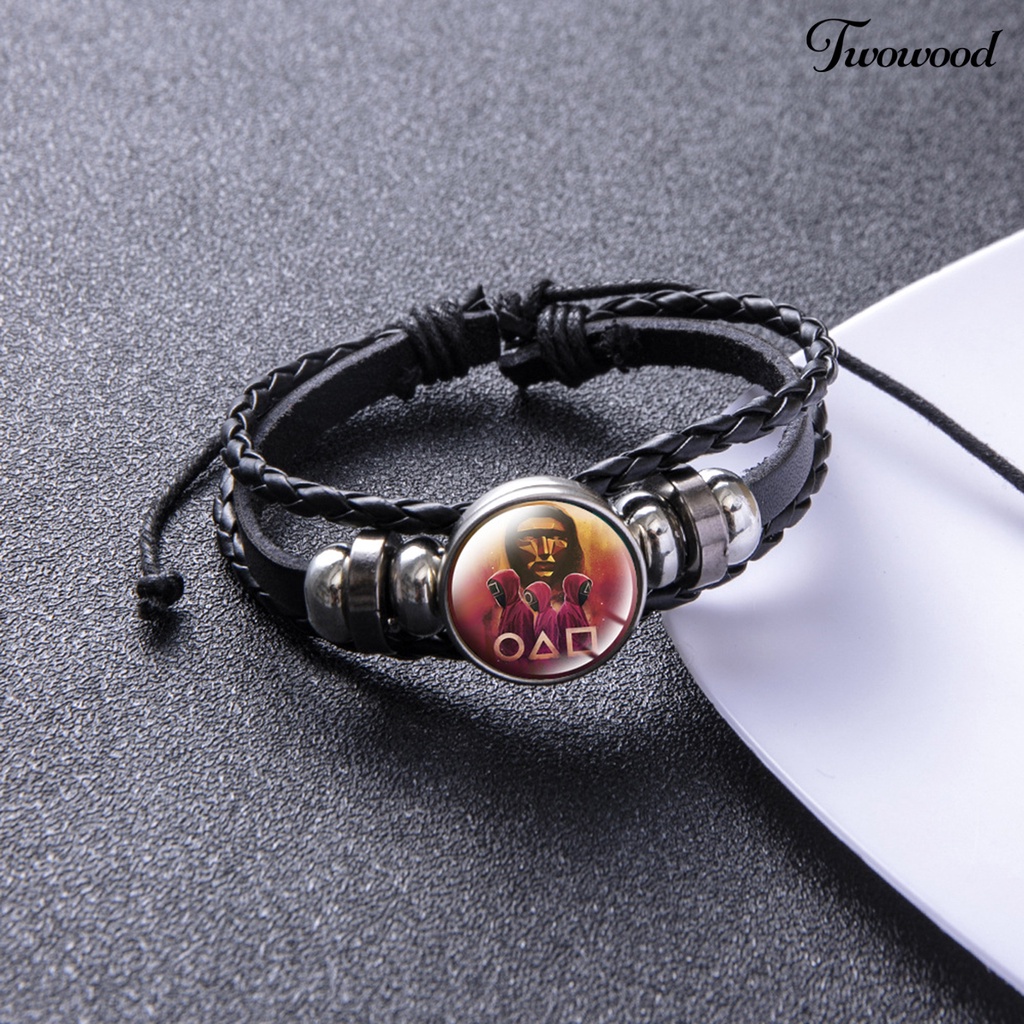 Gelang Bahan Kulit Imitasi Adjustable Untuk Pria Dan Wanita