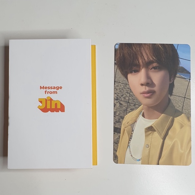 Photocard PC BTS Butter Album Cream Peach Jin Message Card