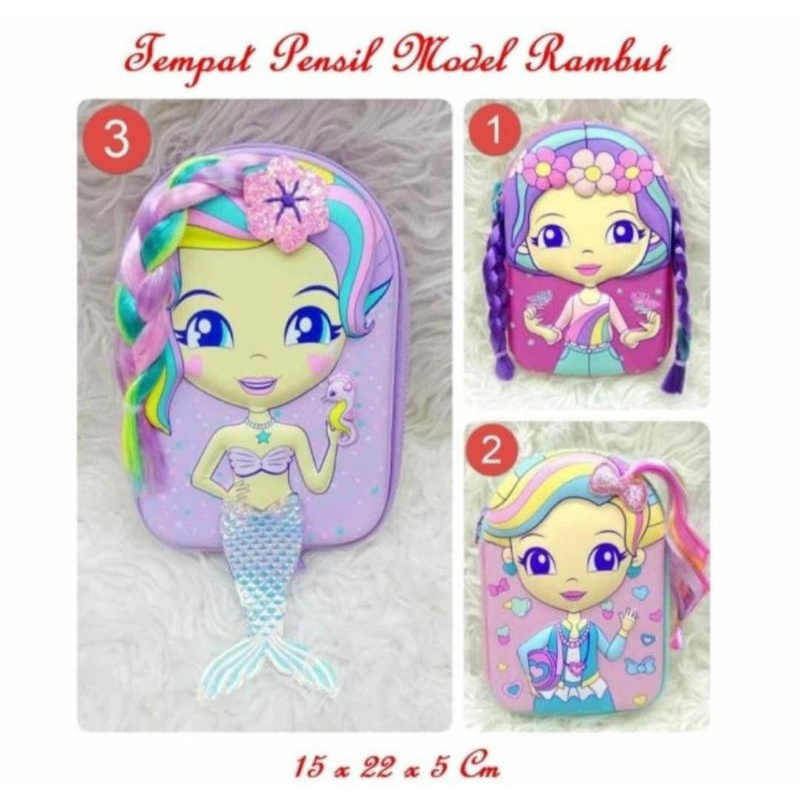 

Tempat Pensil Model Smiggle Mermaid Timbul