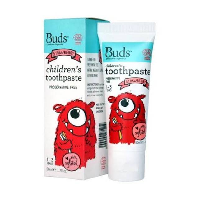 Buds Children's Toothpaste 50ml (Tersedia varian rasa)