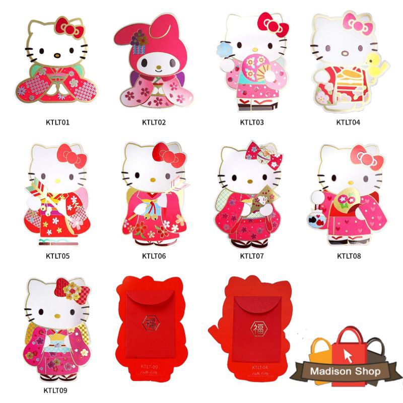 Angpao Hello Kitty 3D Premium isi 2 Angpau Kado Ultah Anak Dekorasi Kartu Ucapan Bday Anak Murah