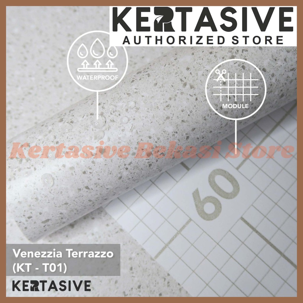 Kertasive Venezzia Terrazzo - Pelapis Kayu - Pelapis Dinding