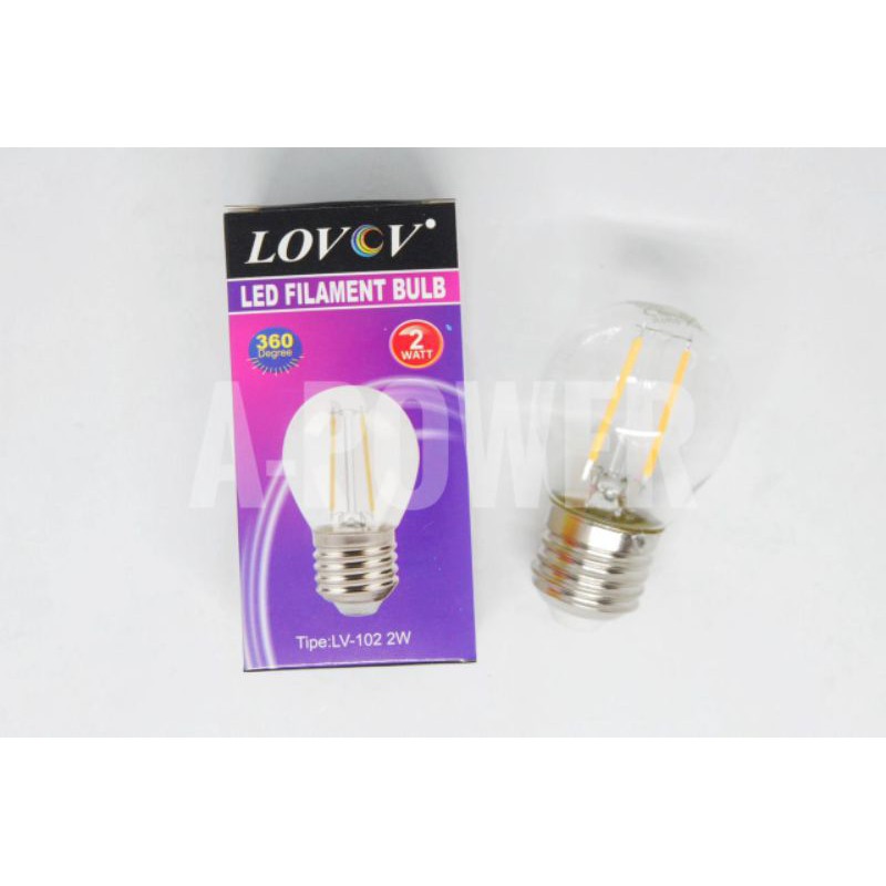 Lovov - Lampu LED Filament E27 Edison G45 2W