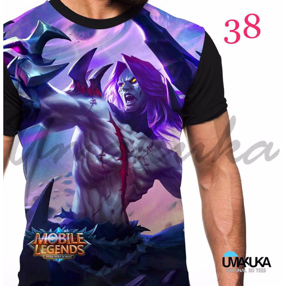 tshirt kaos game mobile legend ML MOSKOV skin baju umakuka 3d original premium murah terbaru
