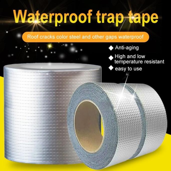 Lakban Tambal Bocor Atap Bahan Aluminium Foil Butyl Rubber Tape
