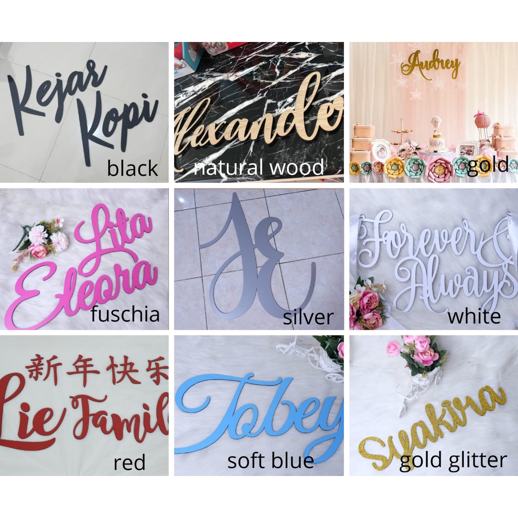 Katalog Warna Name Plaque