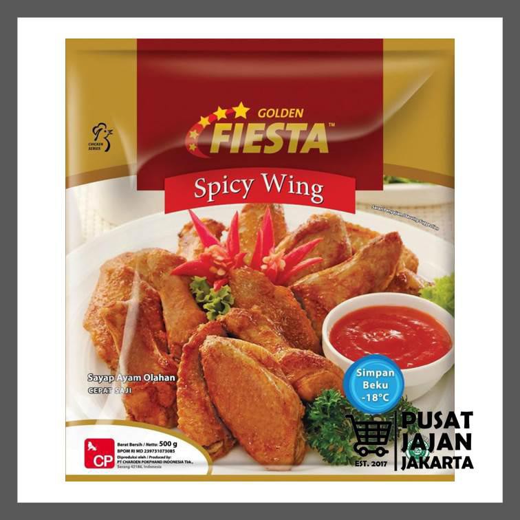 Fiesta Golden Spicy Wing 500 Gr Daging Sayap Ayam Olahan Chicken Nugget Naget