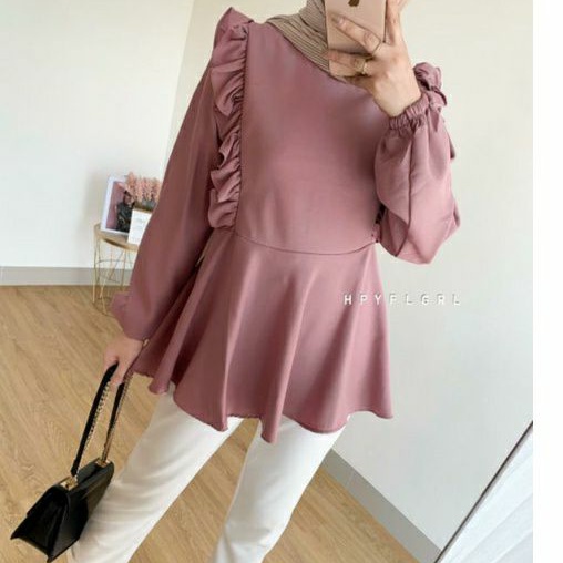 Sabrina Blouse / Blouse Atasan Wanita Korea Terbaru Murah by Enbe Store