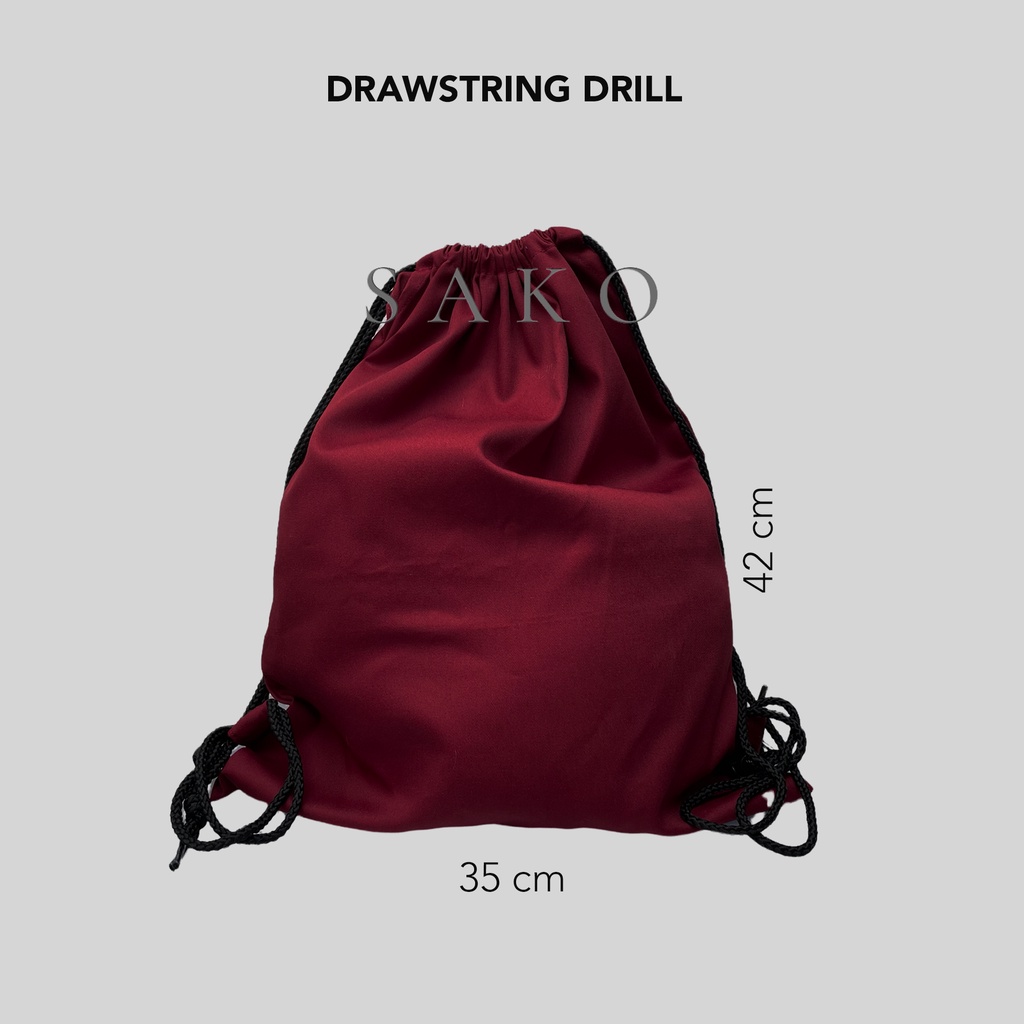 (SAKO) - RANSEL SERUT DRAWSTRING DRILL POLOS  35X42 CM