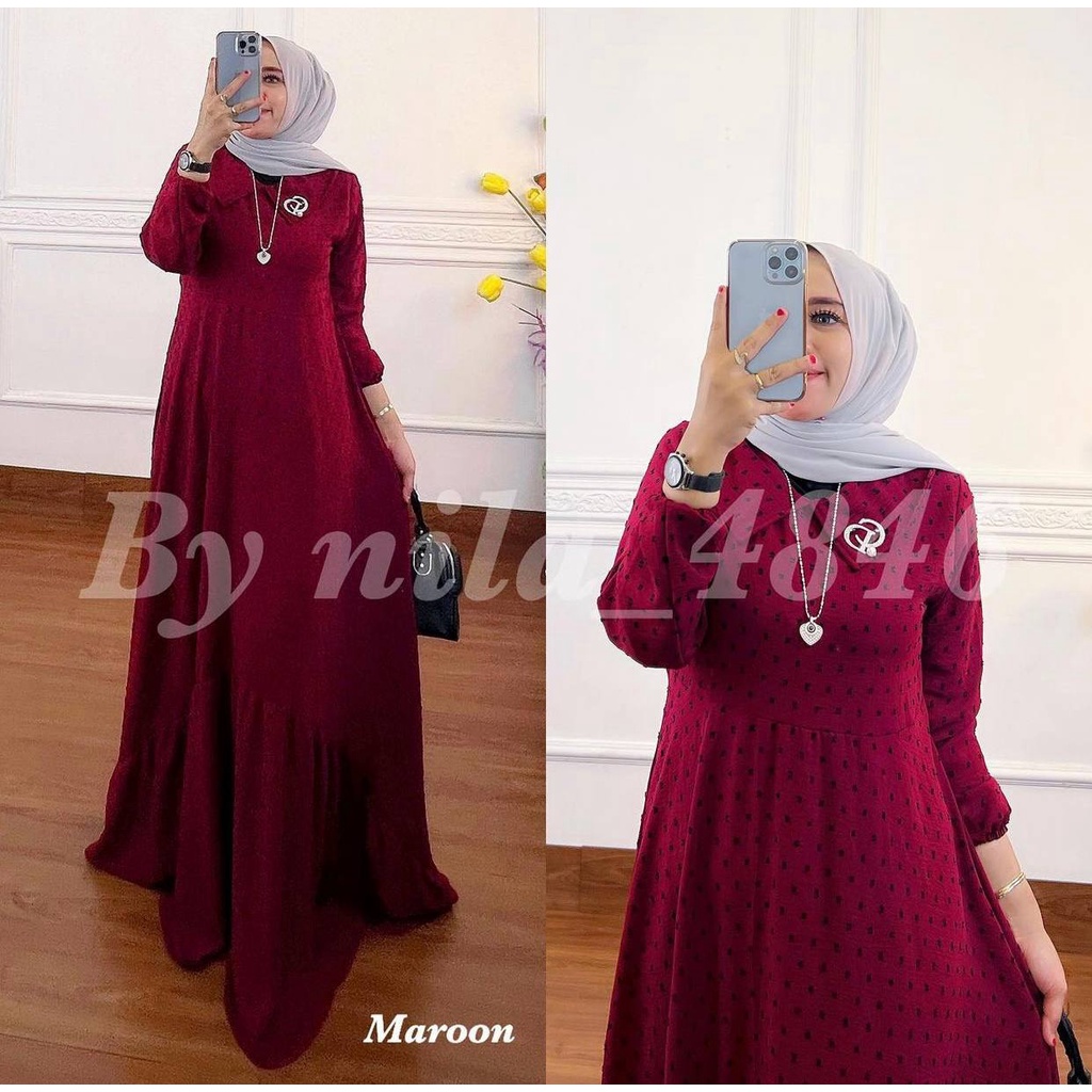 SAQUEEN DRESS CRINKLE RUBIAH