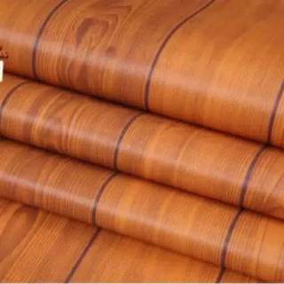  Wallpaper  dinding serat  kayu  coklat ukuran 45cm 10m 