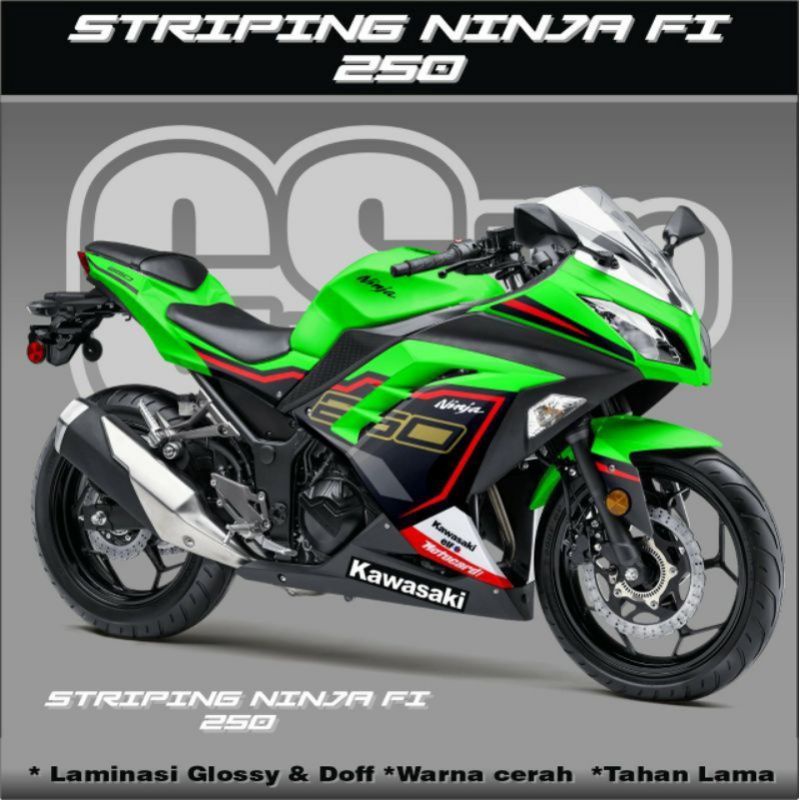 Ninja 250 Fi/Decal Semi full Body Variasi Motor Ninja 250 fi/Striping Sticker Motor Kawasaki Ninja 2