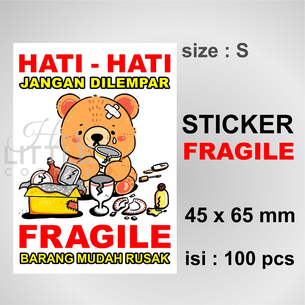 

STICKER FRAGILE LUCU (isi 100) uk. 4,5 x 6,5 cm