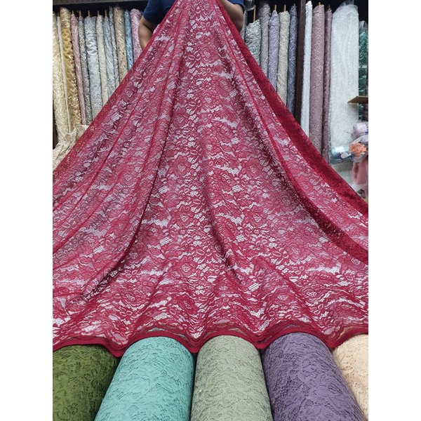 Kain Brukat Gliter/ Lace gliter/ Brukat meteran