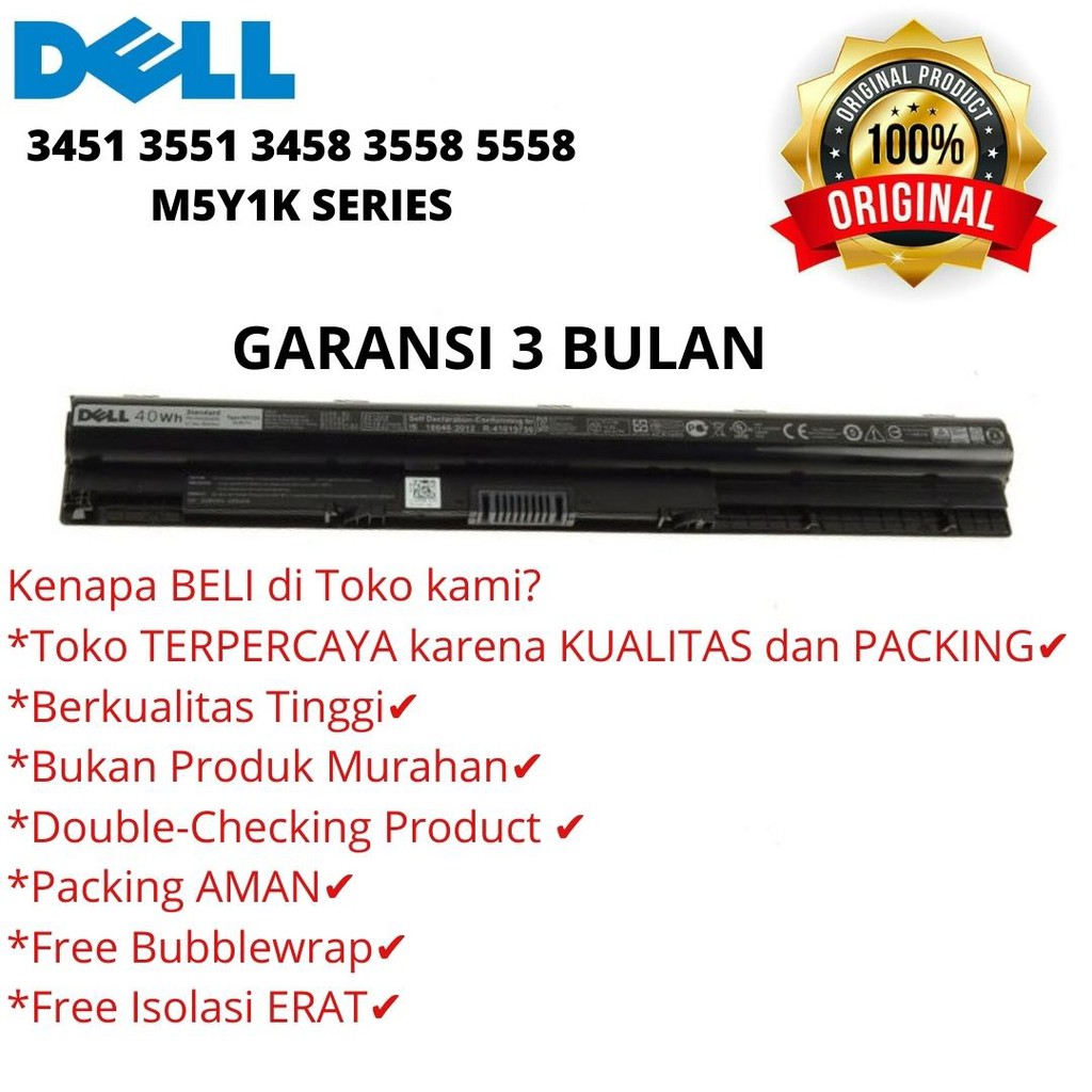 Baterai Dell Inspiron  M5Y1K Oginal - Product