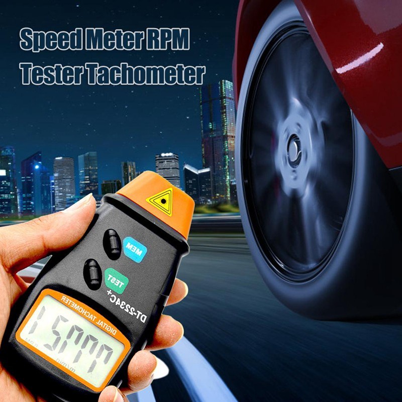 Tachometer LCD Digital Laser Photo RPM Meter Alat Pengukur Kecepatan