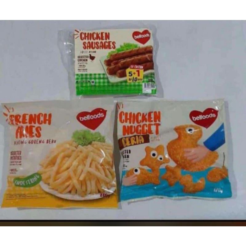 

PAKET CHIKEN NUGET / KENTANG /SOSIS PAKET BELFOODS 3 in 1