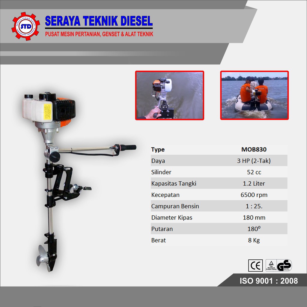 MESIN TEMPEL 3 HP 2tak MATSUMOTO MOB830