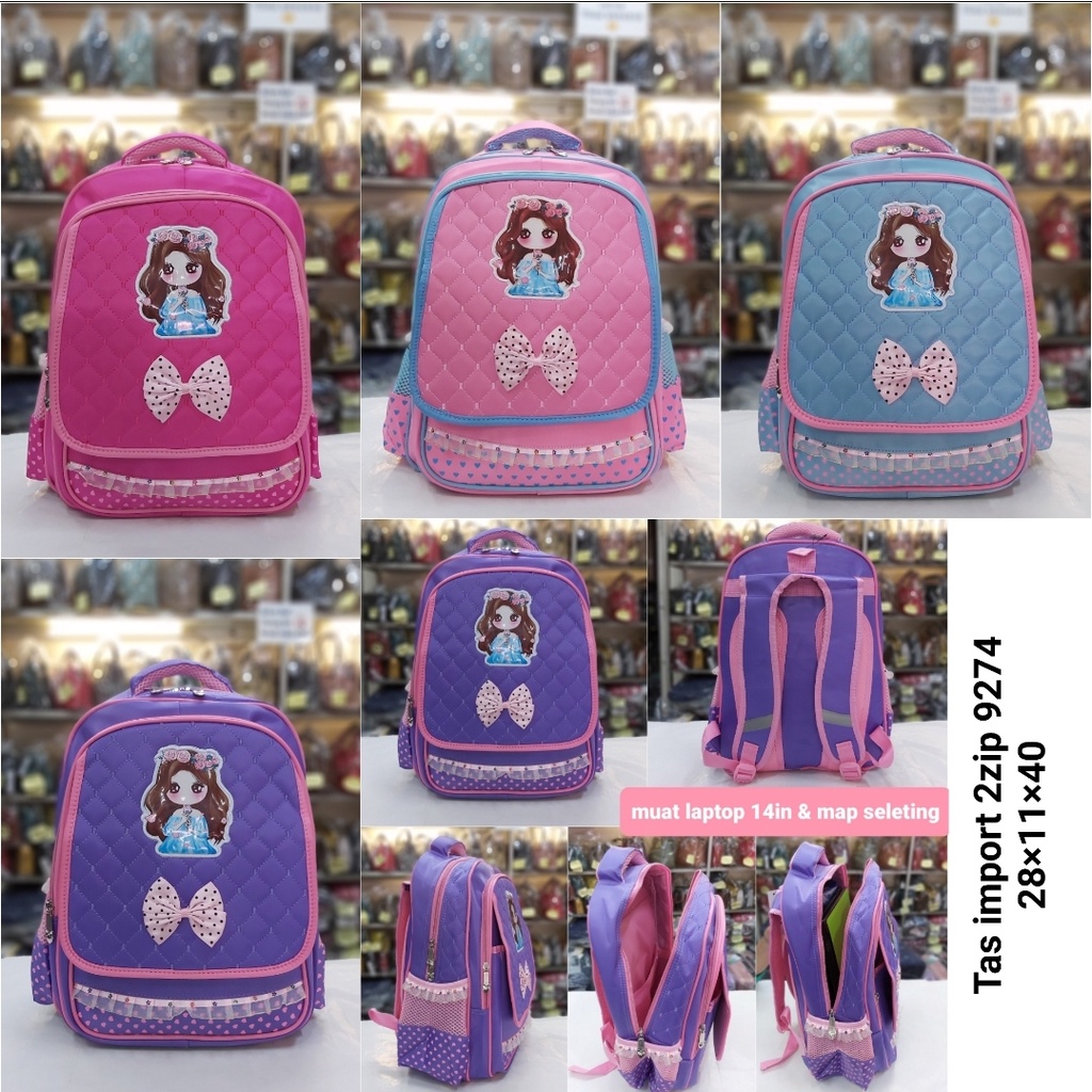 Tas import ransel anak sekolah sd timbul anak perempuan anak laki