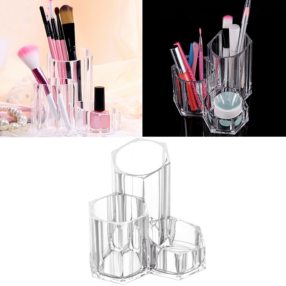 Rak Plastik Akrilik Organizer Alat Kosmetik Makeup Shopee Indonesia