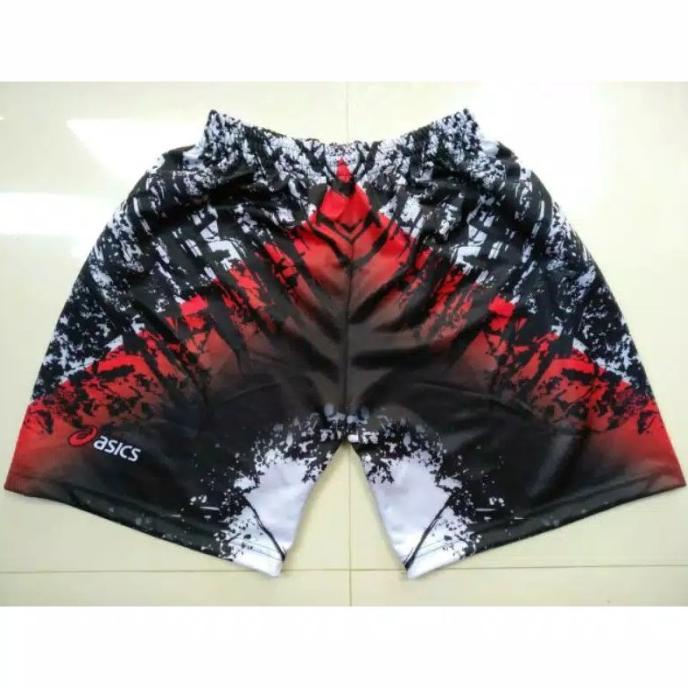 [[COD]] celana voli volly asics full printing motif abstrak samator murah BERGARANSI Kode 874