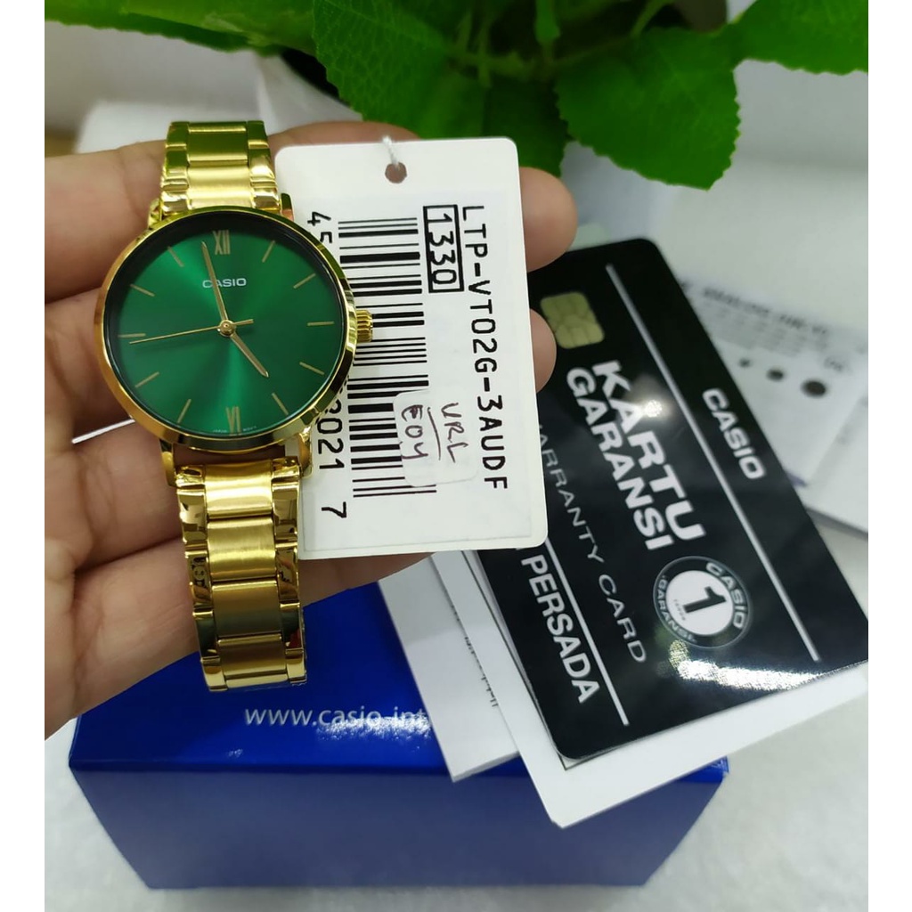 Jam Tangan Wanita Casio Dress Analog Blue Dial LTP-VT02D-2AUDF / LTP-VT02g-3AUDF