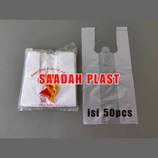 50pcs Hd kantong plastik kresek bening tebal 15 plastik termurah