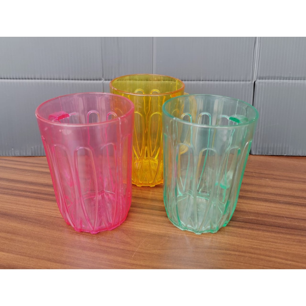 Gelas Plastik Ovale 400ml Mug Gelas Plastik Bening